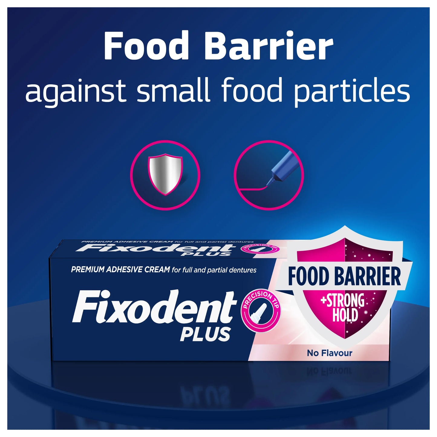 Fixodent Plus Dual Premium Food Seal Denture Adhesive Cream Enhanced Hold 40g