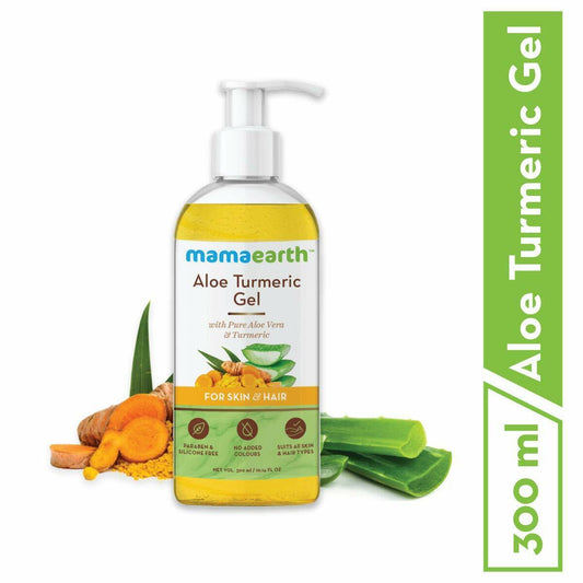 Mamaearth Aloe Vera Gel 100% Pure For Face,Skin & Hair with Turmeric & Vitamin E