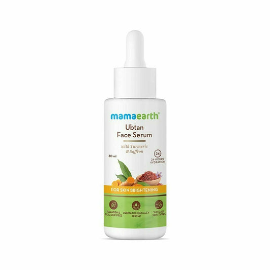 Mamaearth Ubtan Face Serum with Turmeric & Saffron for Skin Brightening – 30 ml