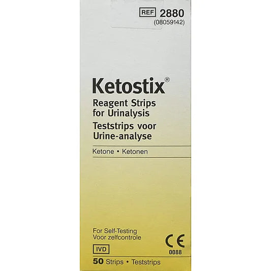 Ketostix Urine Ketone Test Strips - 50 Tests