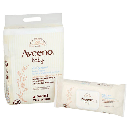 Aveeno Baby Gentle Care Wipes for Daily Cleansing