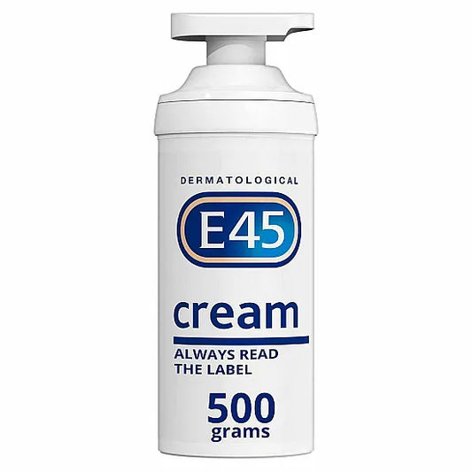E45 Cream 500g Pump Dispenser Dermatological for Dry and Condition Skin