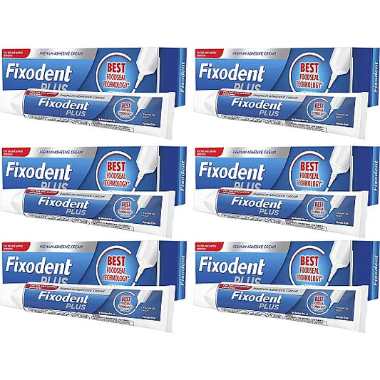 Fixodent Plus Foodseal Premium Denture Adhesive Cream - Enhanced Denture Adhesive Experience