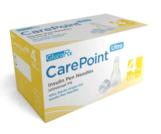 Carepoint Precision Insulin Pen Needles 4mm (32g) - Box of 100