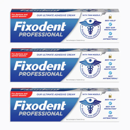 Fixodent Professional Ultimate Adhesive Cream 40g - 3 Tubes Pack