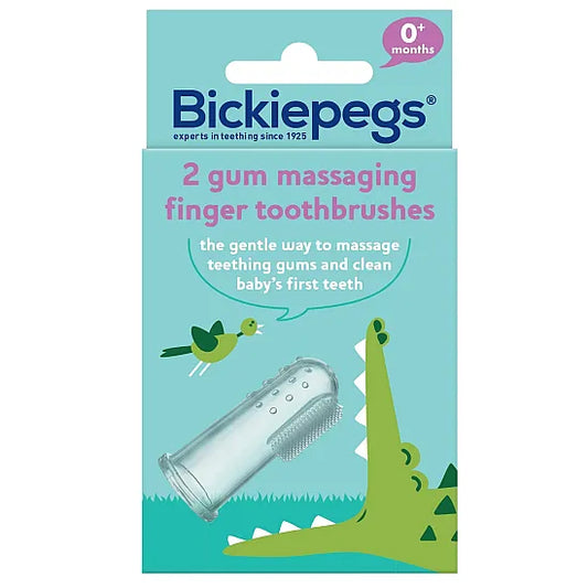 Bickiepegs Finger Toothbrush and Gum Massager - Pair of Two