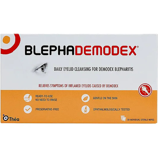 Blephademodex Sterile Eyelid Cleansing Wipes - 30 Gentle Cleansing Wipes