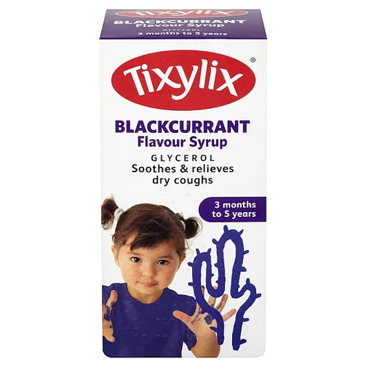 Tixylix Blackcurrant Syrup 3 Months - 5 Years – 100ml Syrup for Children