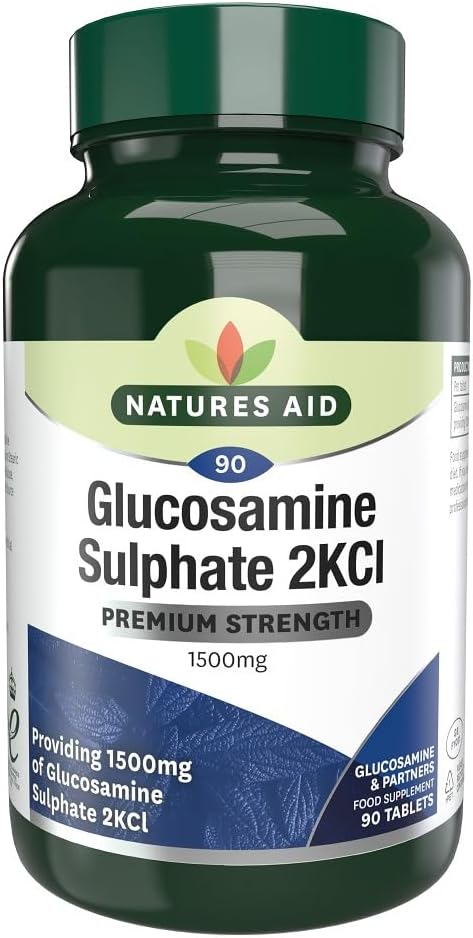 Natures Aid Glucosamine Sulphate 2KCI High Potency 90 Tablets 1500mg