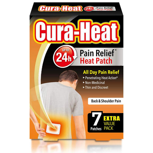 Cura Heat Back Pain Relief Patch Pack (7 patches)