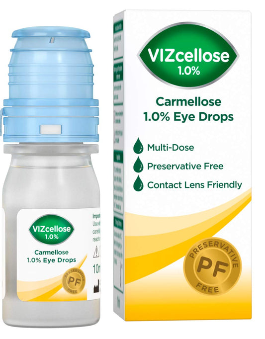 VIZcellose Carmellose 1.0% Eye Drops for Lasting Soothing Relief