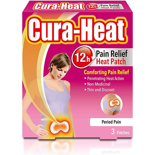 Relief for Menstrual Discomfort with Cura Heat - 3 Patches