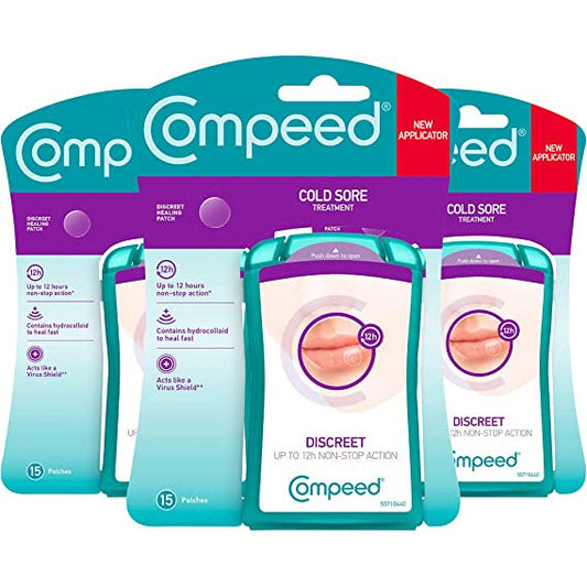 Compeed Total Care Cold Sore Healing Patches - 15 Pack
