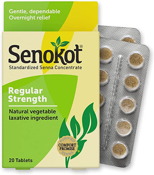 Senna Fruit Tablets for Gentle Constipation Relief - Pack of 20