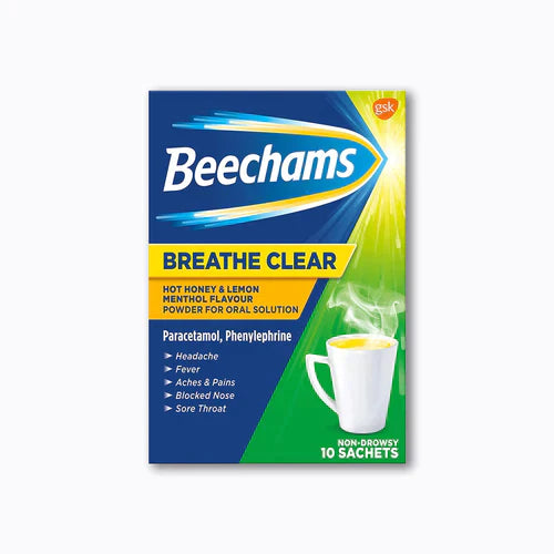 Beechams Hot Lemon & Honey Breathe Clear Sachets - 10-Pack