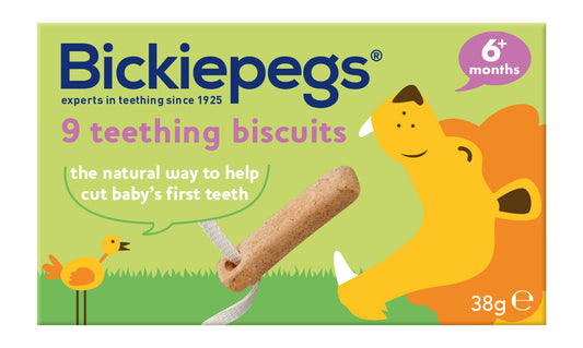 Bickiepegs Natural Teething Biscuits - 9 Soothing Biscuits for Infant Teething