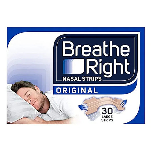 Breathe Right Snoring Congestion Relief Nasal Strips - 30 Large Strips