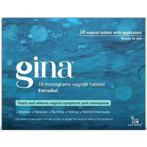 Gina 10mcg Vaginal Tablets for Feminine Wellness - 24 Tablets