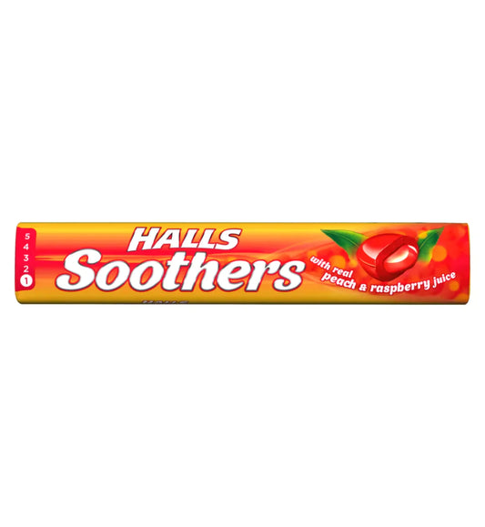 Halls Soothers Singles with Peach & Raspberry Flavor