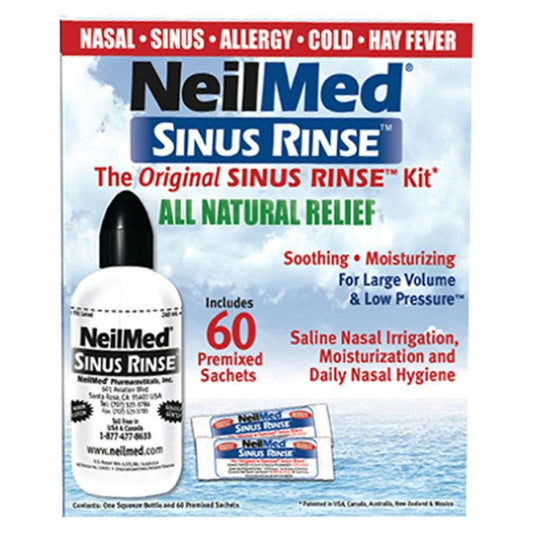 Ultimate Solution for Clear Sinuses: Neilmed Sinus Rinse Regular Kit - 60 Premixed Sachets