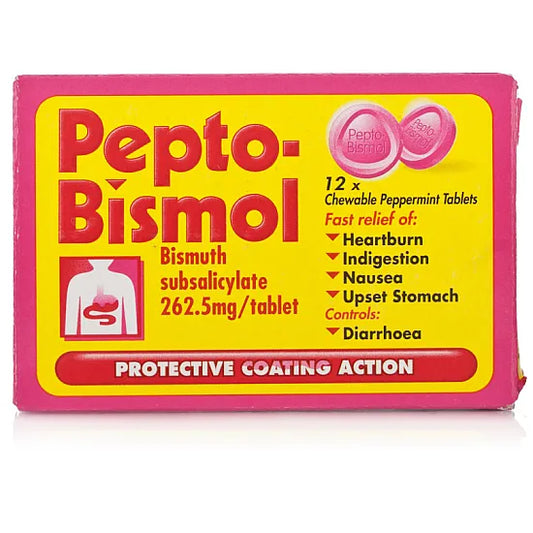 Pepto-Bismol Chewable Peppermint 12 Tablets