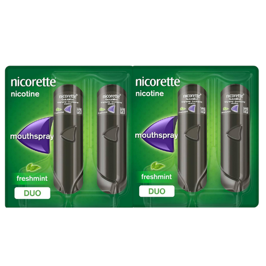 Nicorette QuickMist Freshmint Mouthspray Bundle - 4 Pack for Rapid Smoking Cessation Assistance