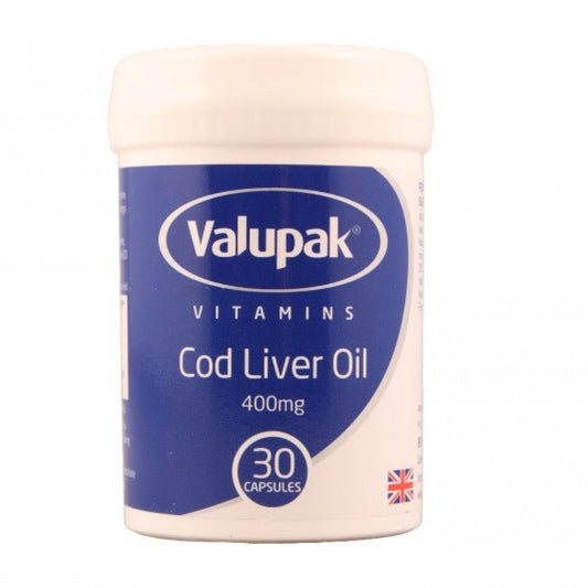 Valupak Omega-3 Cod Liver Oil Capsules for Heart and Brain Health - 30 Capsules
