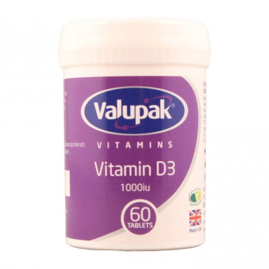Valupak Vitamin D3 1000IU Tablets - Pack of 60