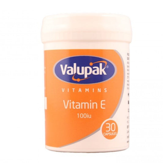 Valupak Vitamins Vitamin E 100IU - 30 Capsules