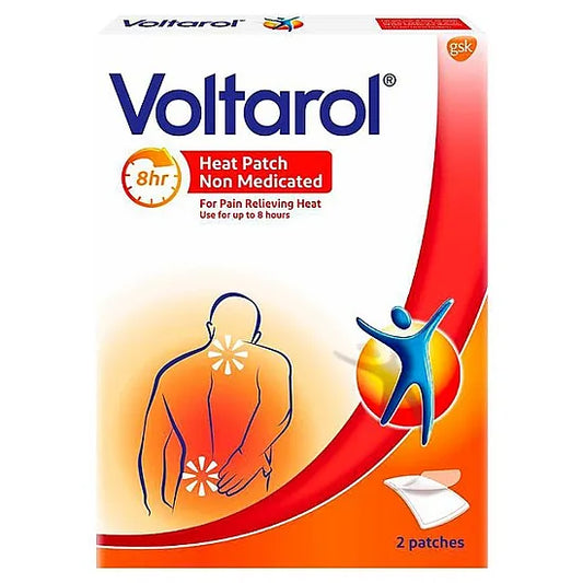 Voltarol Heat Patch - Drug-Free Pain Relief for Muscles & Joints (Pack of 2)
