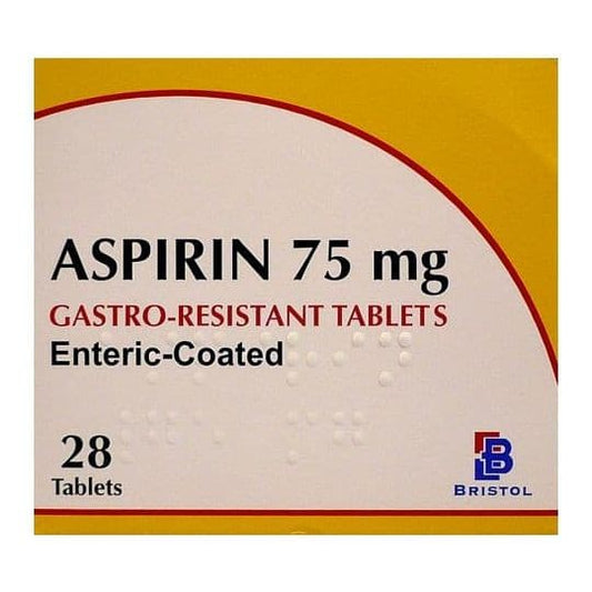 Aspirin 75mg Gastro-Resistant Tablets 28s