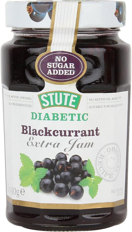 Indulge in the rich taste of Stute Blackcurrant Diabetic Jam 430g