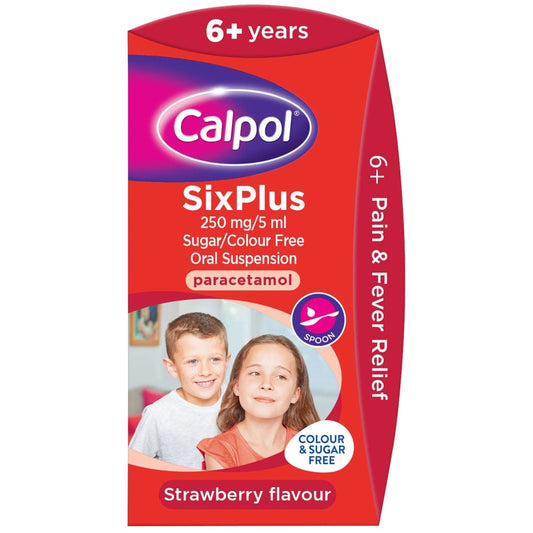 Calpol SixPlus Sugar Free Strawberry Suspension for Kids