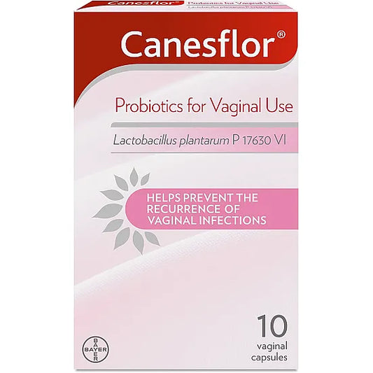 Canesten Canesflor Thrush Probiotic Capsules: Natural Relief for Thrush Symptoms - 10 Capsules