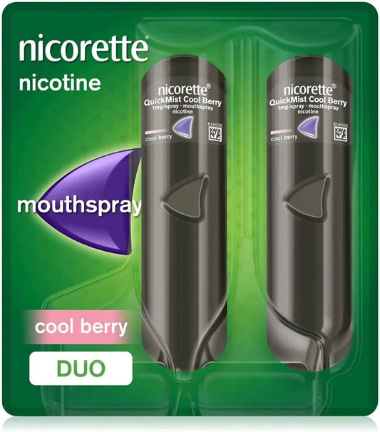 Nicorette QuickMist Cool Berry 1mg Oral Spray Twin Pack
