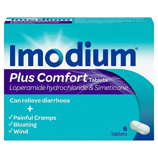 Imodium Plus Comfort Multi-Symptom Relief Tablets - Pack of 6