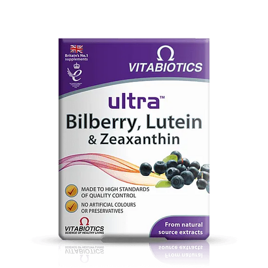 Vitabiotics Ultra Bilberry, Lutein & Zeaxanthin - Eye Health Tablets