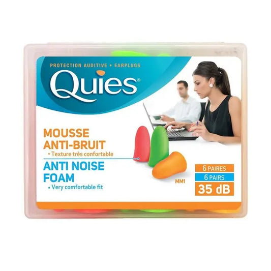 Quies Ear Protection Foam - Pack of 6 Pairs