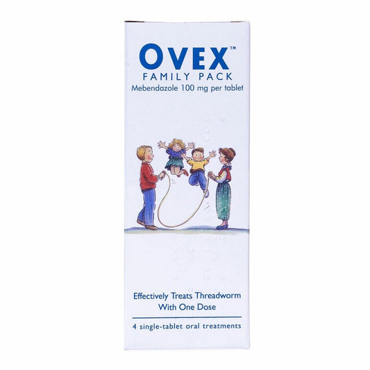 Family Pack Ovex - 4 Tablets for Threadworm Treatment