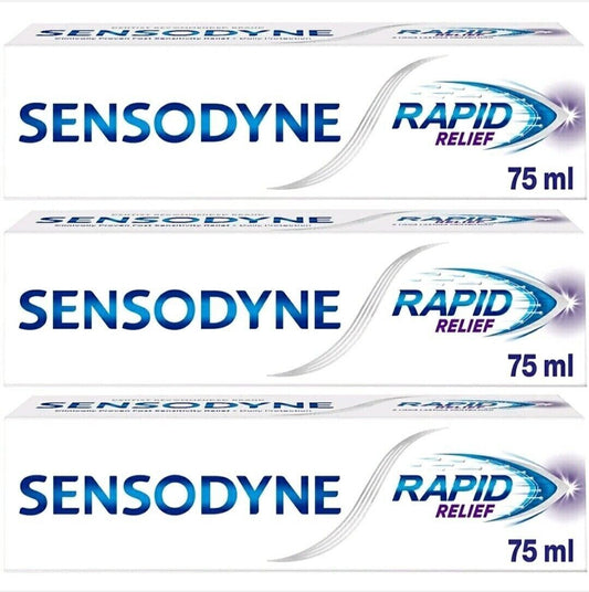 Sensodyne Rapid Relief Whitening Toothpaste 75ml - Enamel-Safe Dental Care