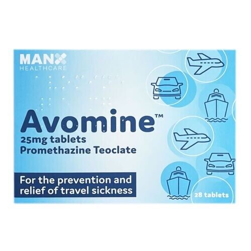 Avomine 25mg Motion Sickness Relief Tablets - 28 Tablets
