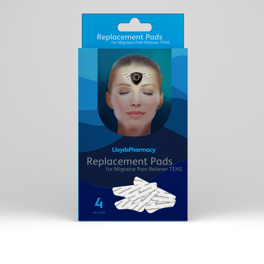 Migraine Pain Relief TENS Kit with 4 Gel Pads