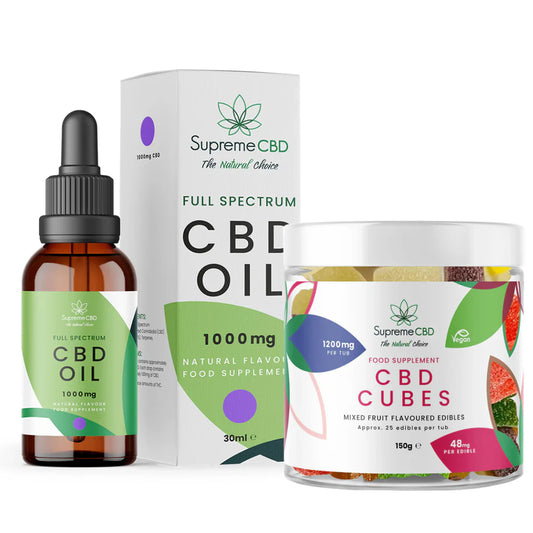 CBD Intro Bundle: 1000mg CBD Oil (30ml) & 1200mg Gummies