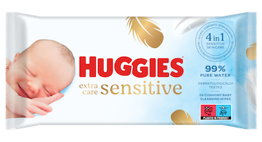 Huggies Extra Care Sensitive Baby Wipes - 56 Wipes