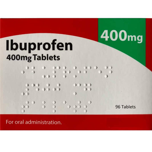 Ibuprofen 400mg Pain Relief Tablets - 96 Tablets (Brand May Vary)