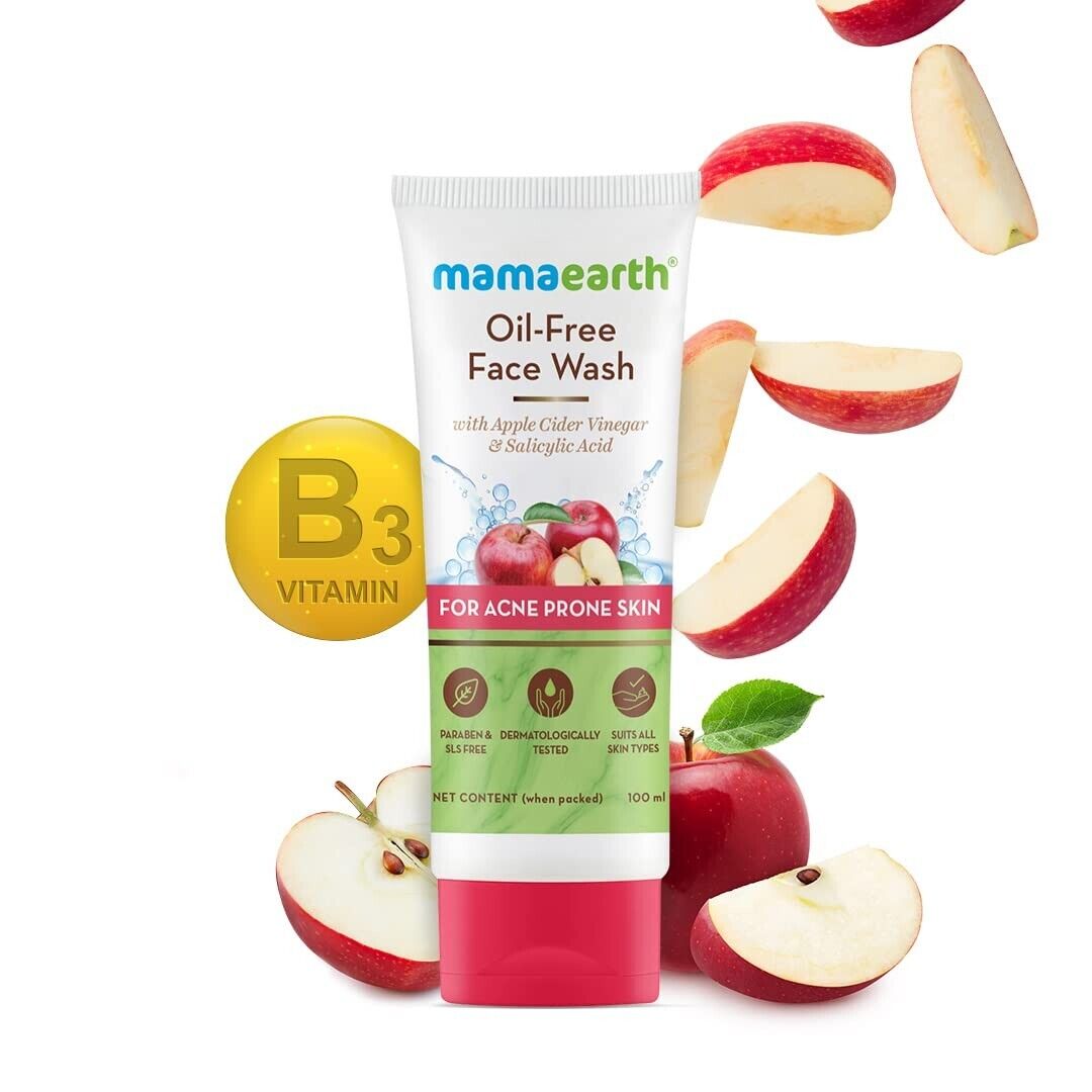 Mamaearth Oil-Free Face Wash with Apple Cider Vinegar & Salicylic Acid- 100ml