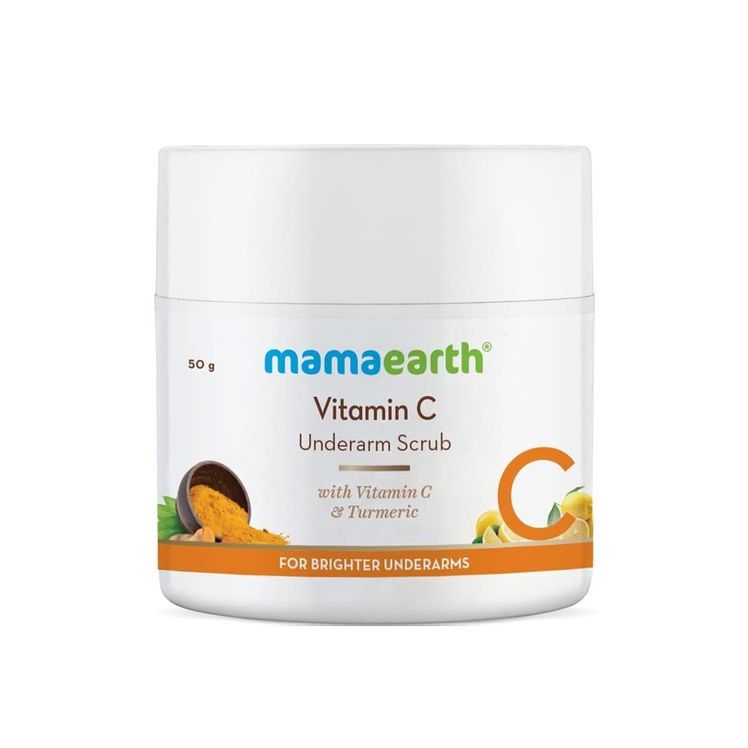 Mamaearth Underarm Scrub with Vitamin C & Turmeric for Brighter Underarms – 50 g