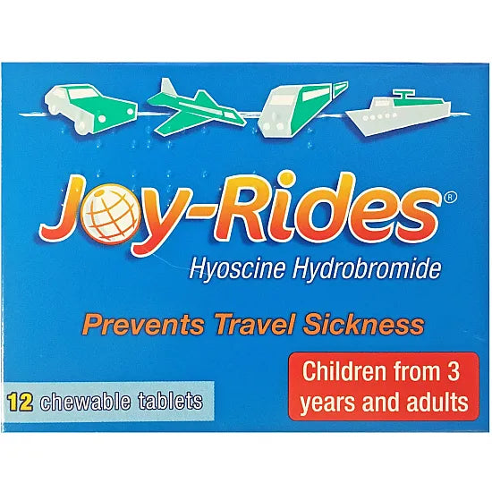 Joy Rides Motion Sickness Relief Tablets - 12 Tablets