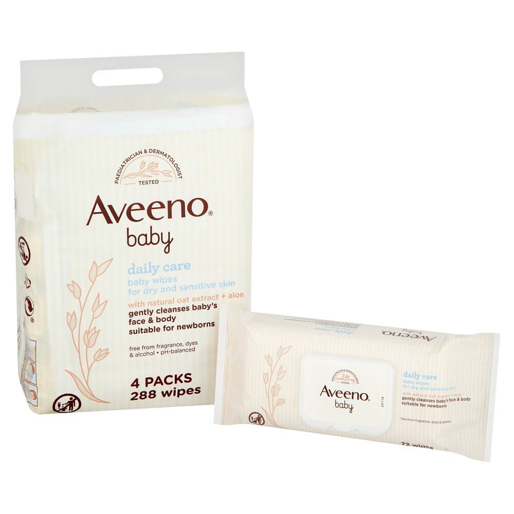 Aveeno Baby Daily Care Baby Wipes - 288 Wipes