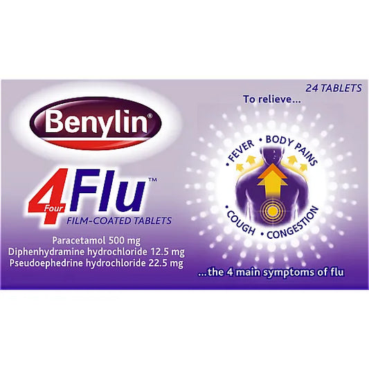 Benylin 4 Flu Relief - 24 Tablets